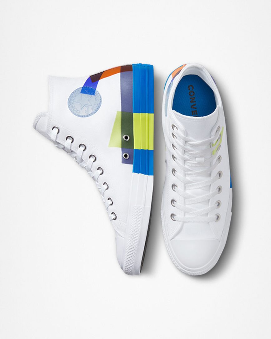 Tenisky Vysoke Converse Chuck Taylor All Star Space Racer Panske Biele Modre Biele | SK ZNCBS2